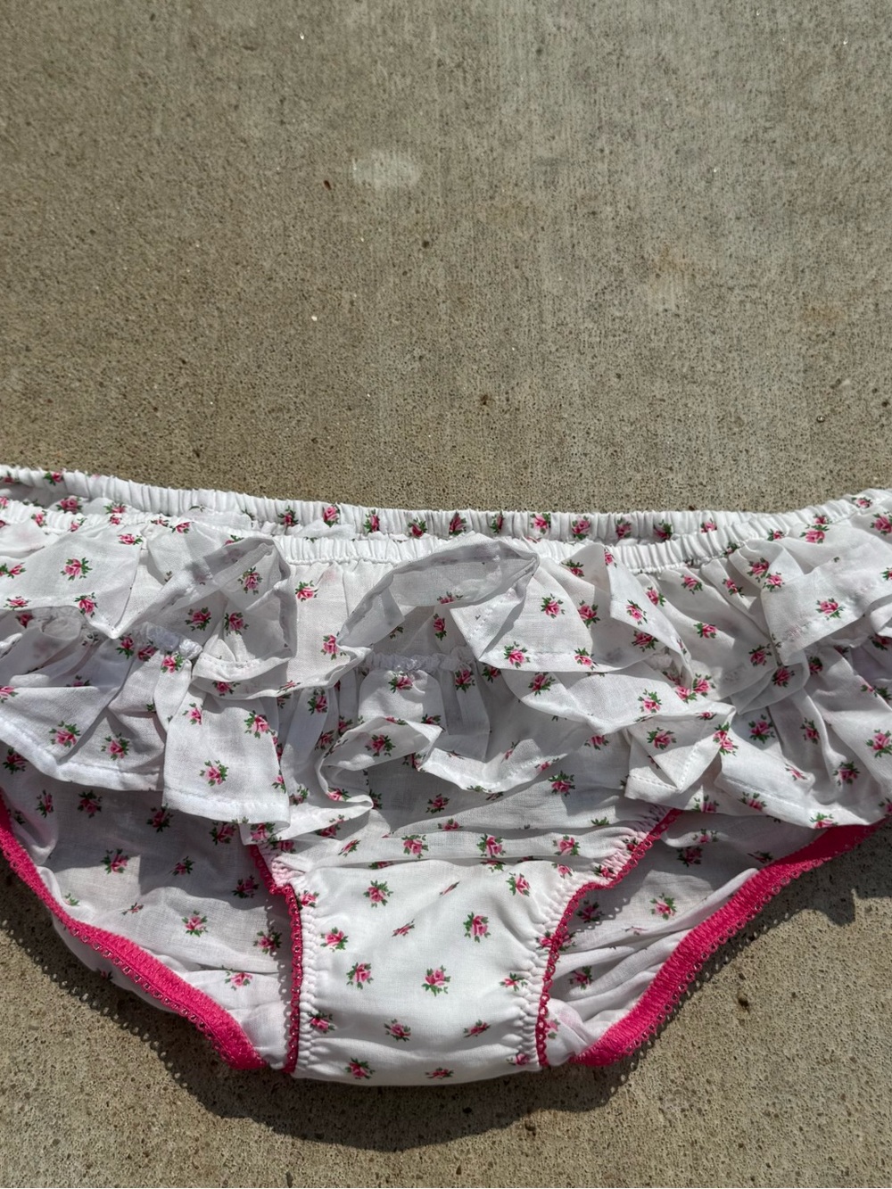 NWT Vintage Pink By Victoria’s Secret Floral Ruffle Underwear
